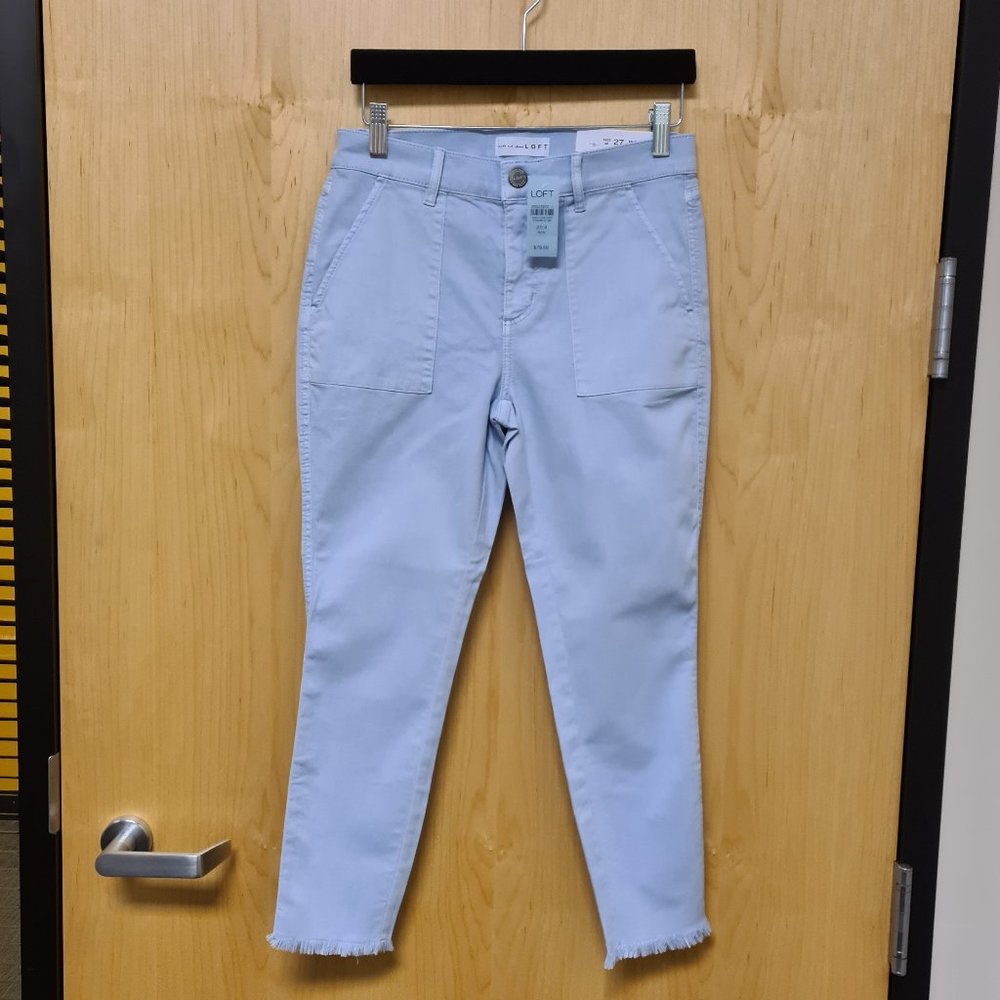 LOFT NWT Petite Blue Skinny Crop Jeans 27P , 4P